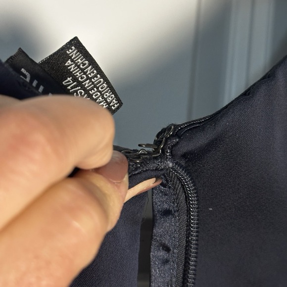 City Chic Black Size 14 Fitted Dress W/ Waist Side‎ Ruffle & High Low Hem - Picture 11 of 13